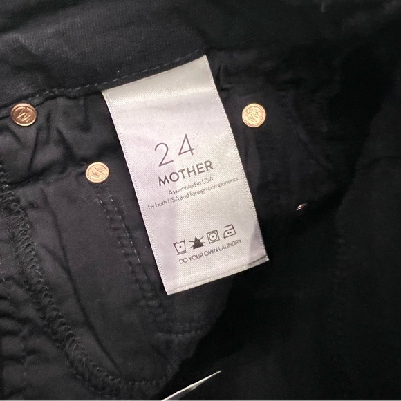 MOTHER DENIM Looker Ankle Fray Skinny Jeans Striped Metallic - Picture 8 of 11